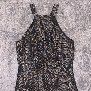 Beautiful snake print evening dress